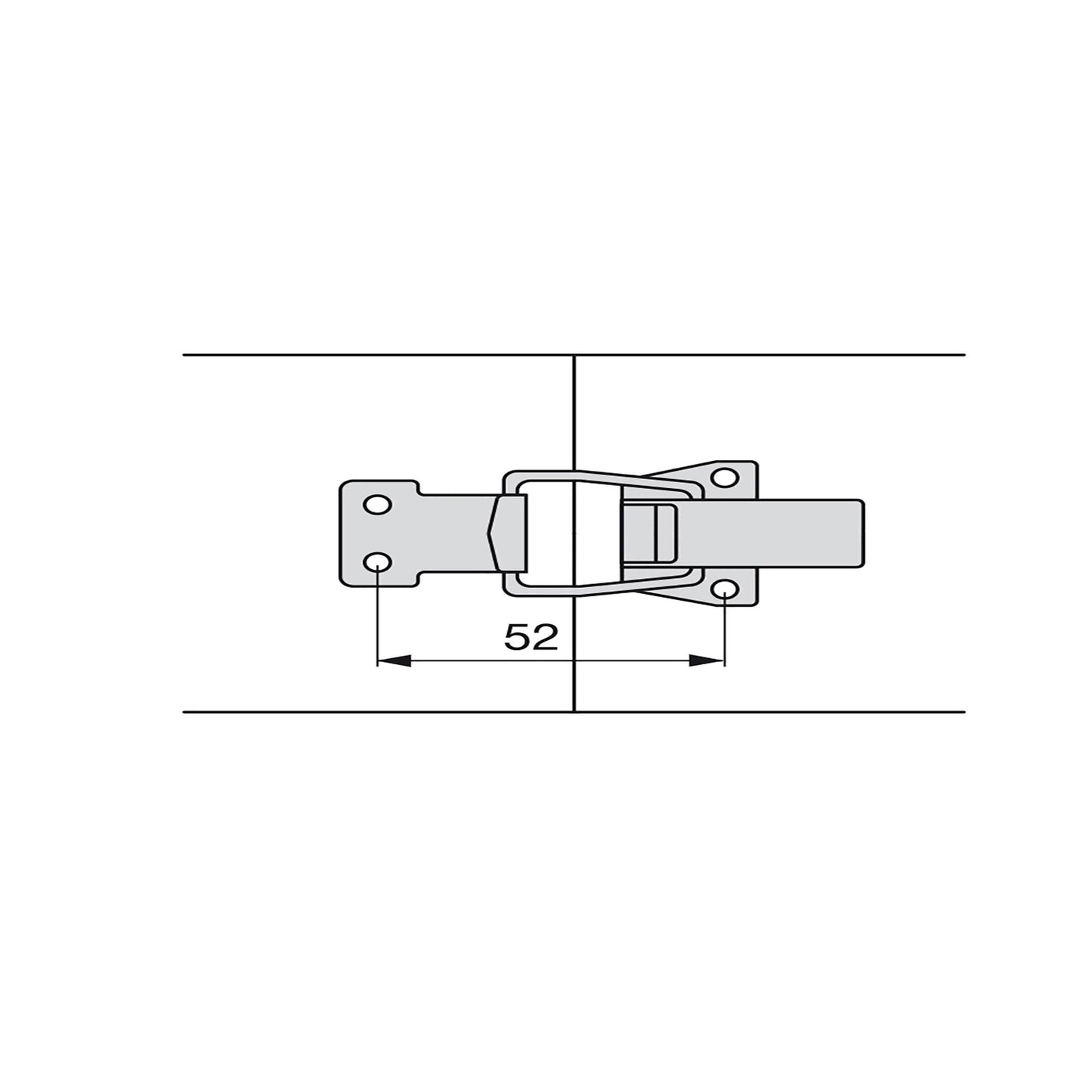 Emuca Set of 10 tension lever locks for furniture, Steel, Zinc plated