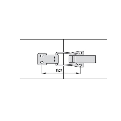 Emuca Set of 10 tension lever locks for furniture, Steel, Zinc plated