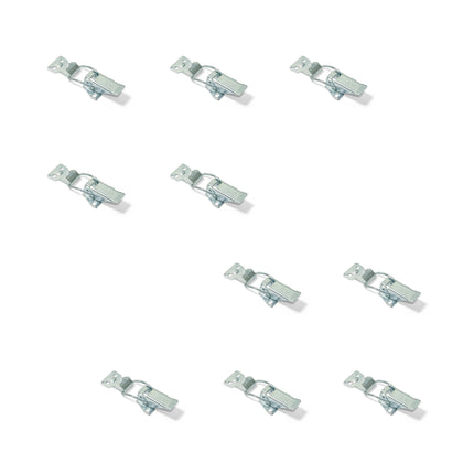 Emuca Lote de 10 cierres de palanca tensor para muebles, Acero, Cincado