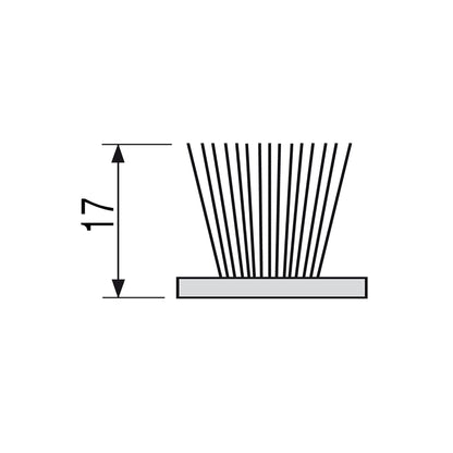 Emuca Adhesive dust seal for doors and windows, height 17mm, roll length 10m, Grey