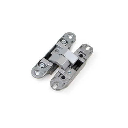 Emuca Set of 2 concealed hinges for passage doors, 180 degrees, painted aluminium