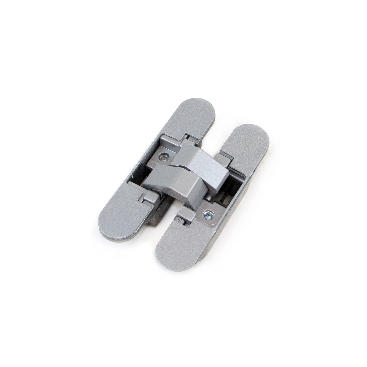 Emuca Set of 2 concealed hinges for passage doors, 180 degrees, painted aluminium