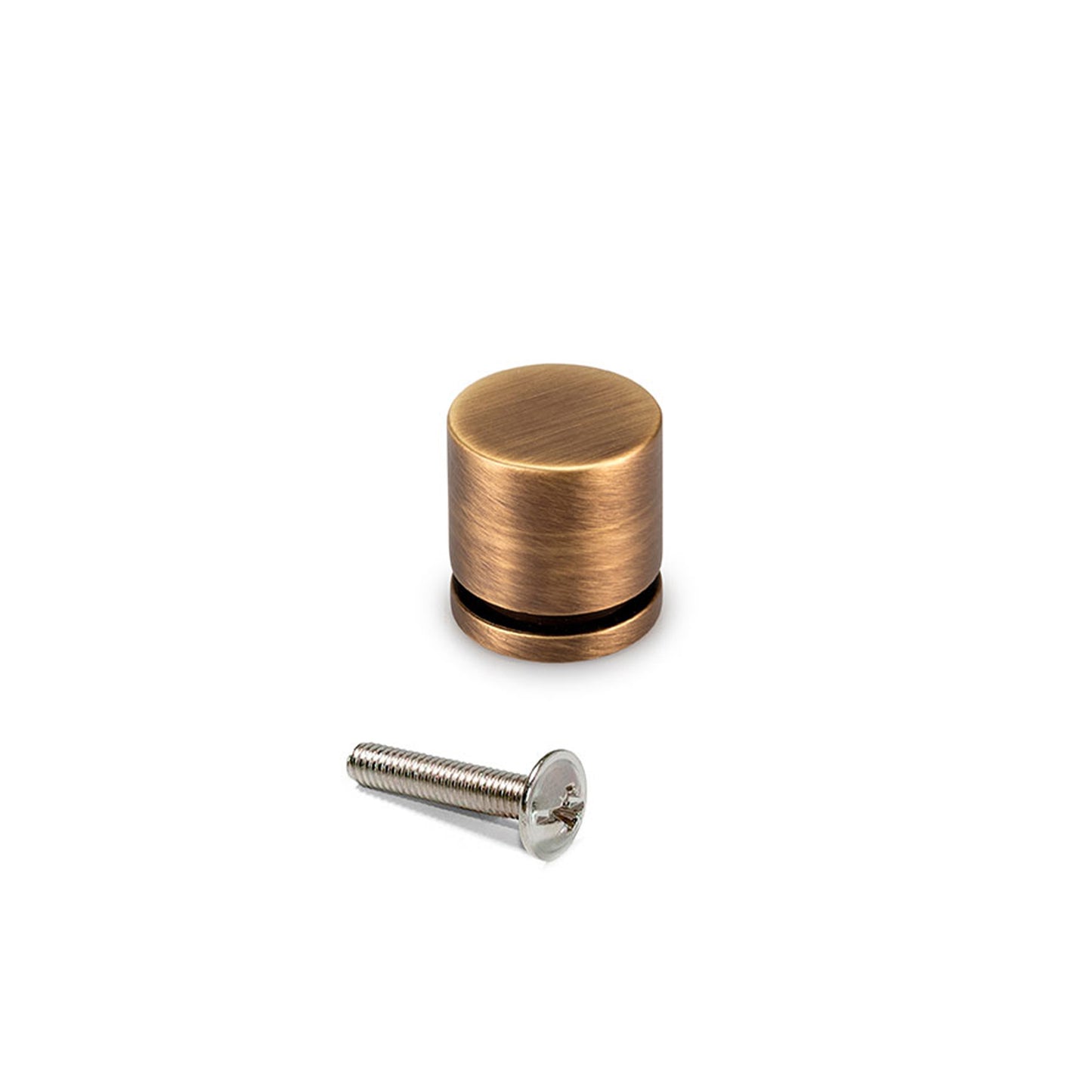 Emuca Lote de 20 pomos para mueble Varadero, diámetro 25mm, Zamak, Oro viejo