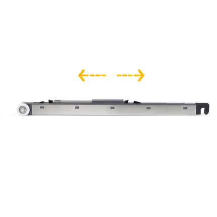 Emuca Railway sliding system kit for wooden hanging sliding doors with soft closing, 80kg, Aluminium, Matt anodized