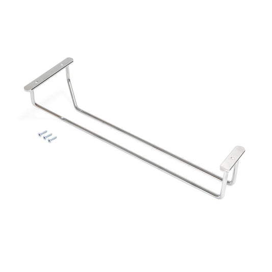 Emuca Soporte para copas para muebles Supra de 1 línea, longitud 340mm, Acero, Cromado