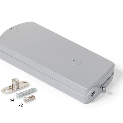 Emuca Mecanismo para puertas abatibles Microwinch, 4kg, Acero y Plástico, Gris