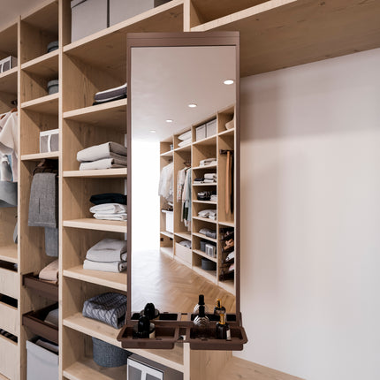 Emuca Espejo extraíble para interior de armario Plástico y Aluminio