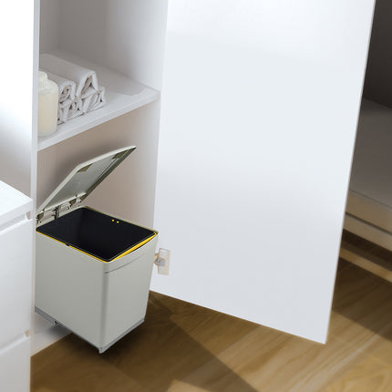 Emuca Cubo de basura para fijación en mueble de cocina 1 x16litros y tapa automática