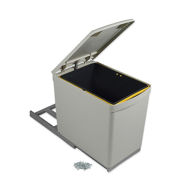 Emuca Waste bin for fixing on kitchen furniture 1 x 16 litres and automatic lid
