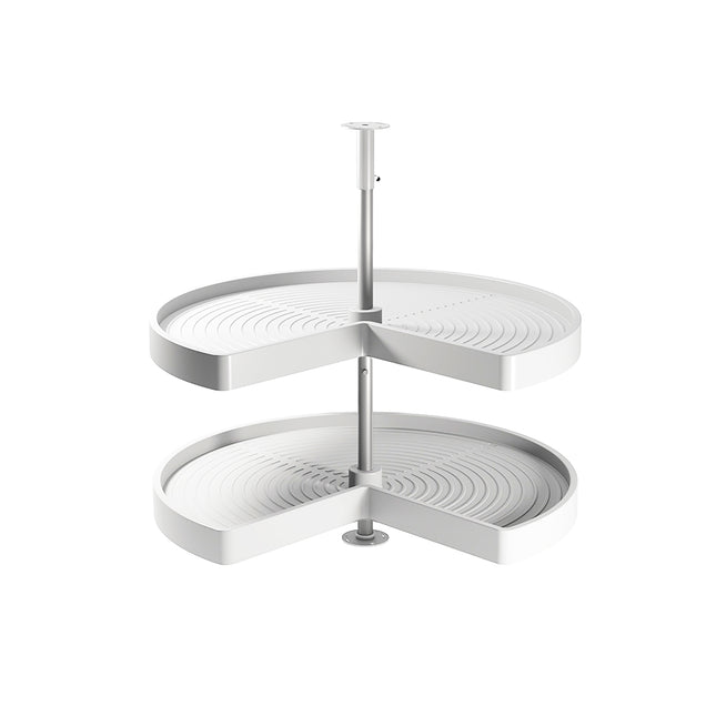 Emuca Shelvo 3/4 Rotating Tray Set, Plastic and Aluminum