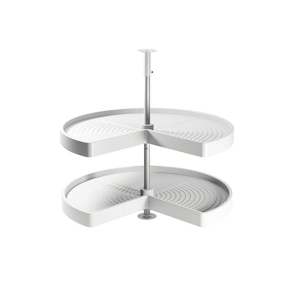 Emuca Shelvo 3/4 rotating tray set, for 800mm module, Plastic and Aluminum, White