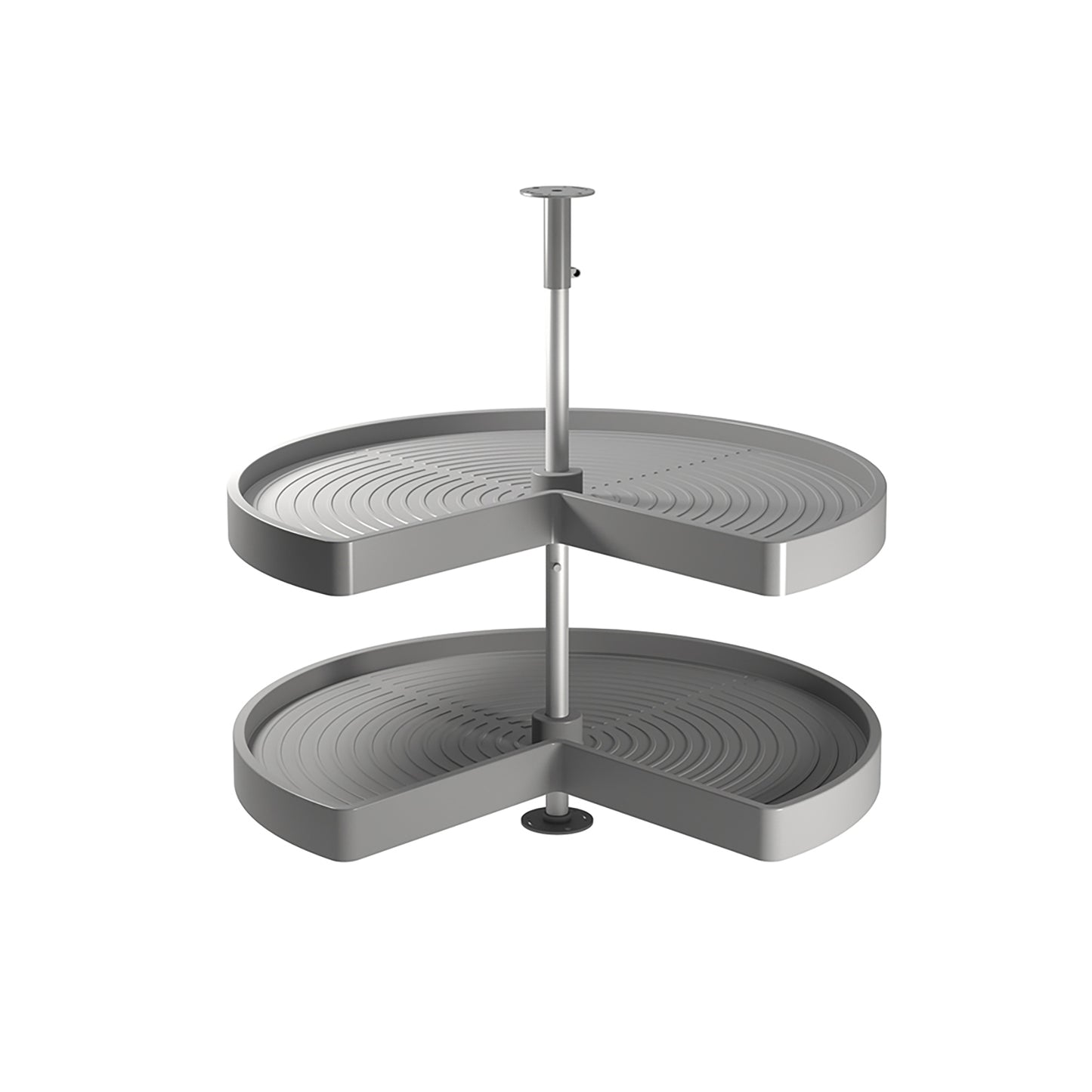 Emuca Shelvo 3/4 rotating tray set, for 800mm module, Plastic and Aluminum, Grey