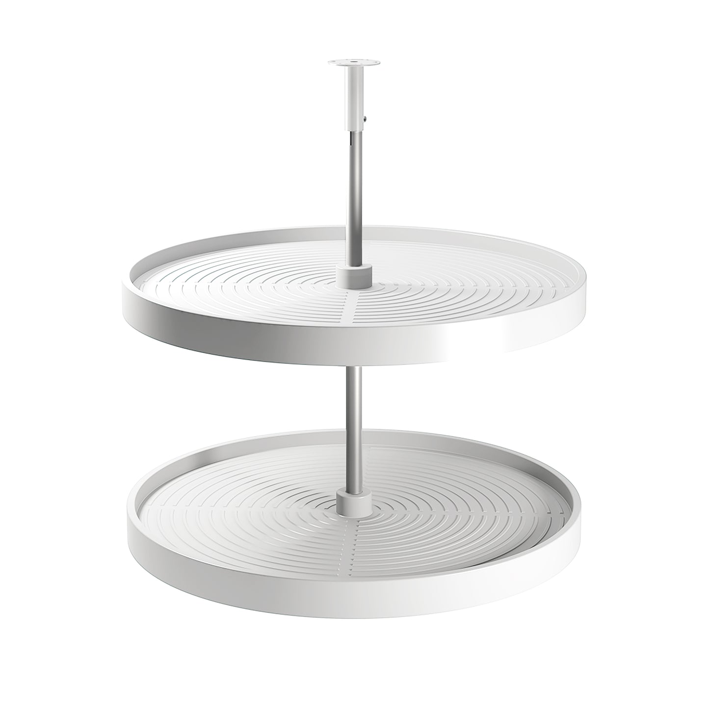 Emuca Shelvo circular tray set for kitchen furniture, for 800mm module, Plastic and Aluminum, White