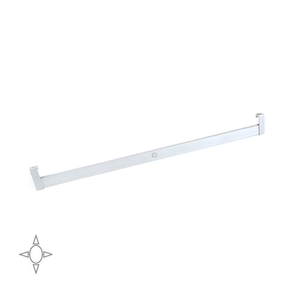 Emuca Polux LED light closet rail with motion sensor (12V DC), L1.008mm, Plastic and Aluminum, Metallic gray