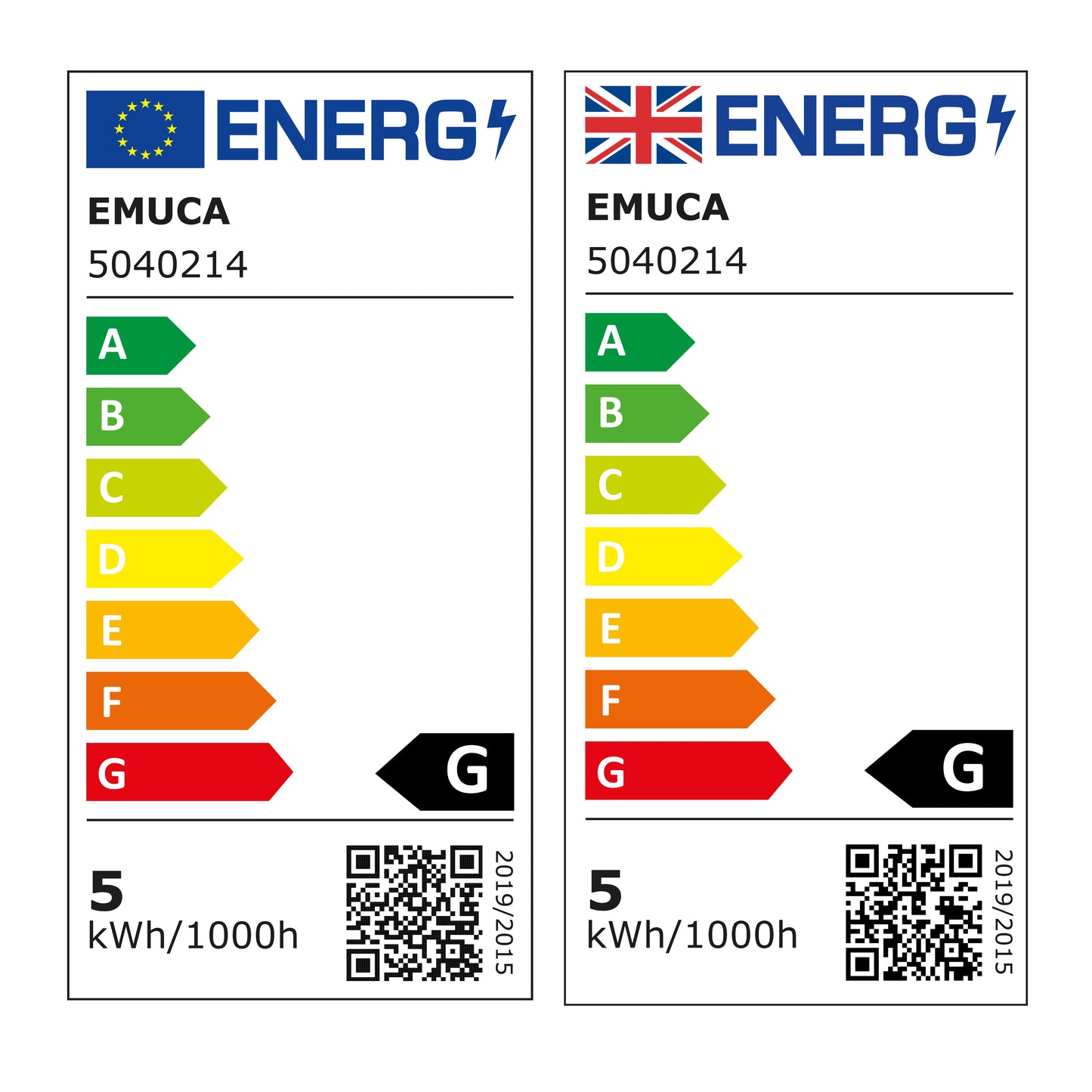 Emuca Mizar LED luminaire for recessed installation in furniture without the need for a converter (AC 230V 50Hz), 84, Black painted