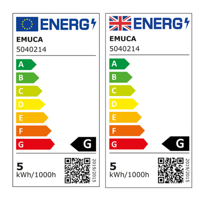 Emuca Mizar LED luminaire for recessed installation in furniture without the need for a converter (AC 230V 50Hz), 84, Black painted