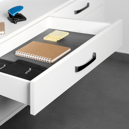 Guías Silver para cajones de extracción total con cierre suave y enganche, cincado, Acero