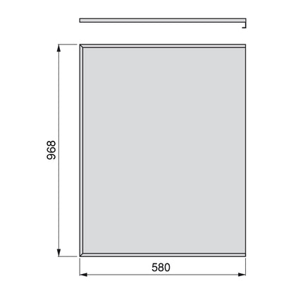 Emuca Kitchen furniture bottom protector, 16mm board, Plastic and natural aluminium