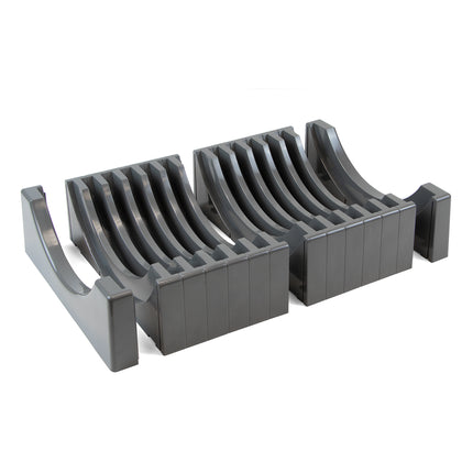 Emuca Kit de organizadores de platos para muebles, con capacidad para 13 platos, Plástico, Gris antracita