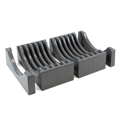 Emuca Plate organizer kit for furniture, with capacity for 13 plates, Plastic, Anthracite grey