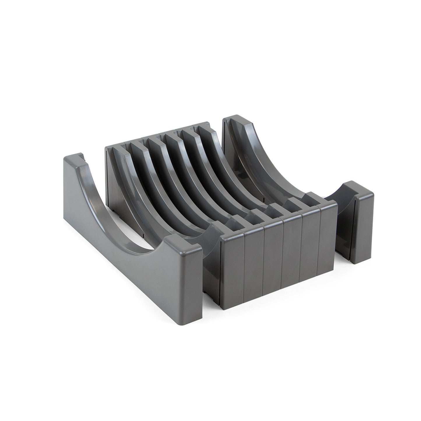 Emuca Plate organizer kit for furniture, with capacity for 13 plates, Plastic, Anthracite grey