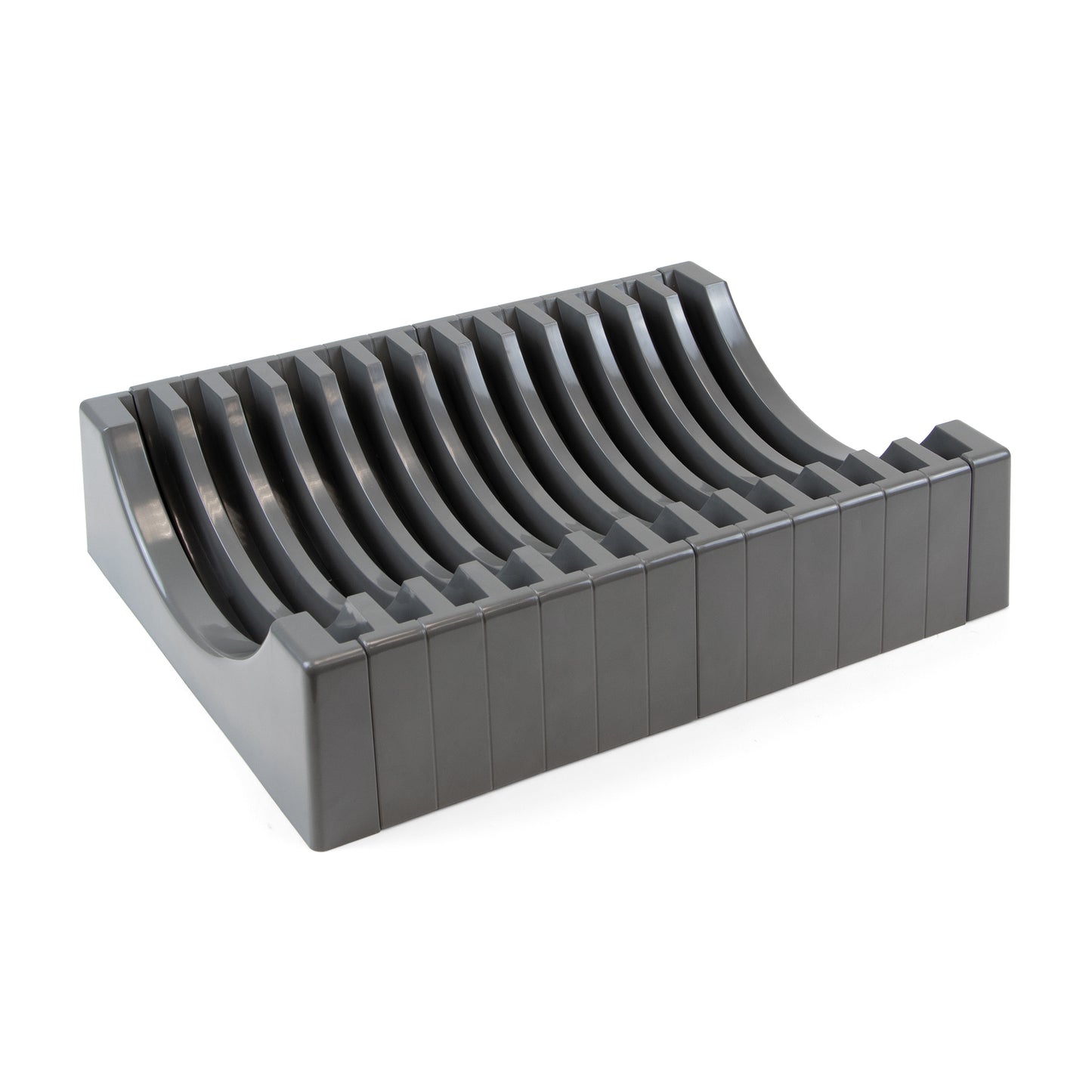 Emuca Plate organizer kit for furniture, with capacity for 13 plates, Plastic, Anthracite grey