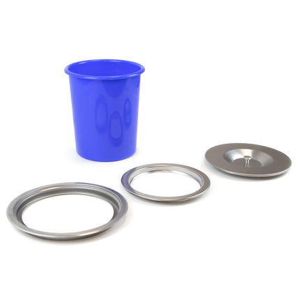 Emuca Cubo de basura empotrable para encimera de cocina Recycle, 1 vaso extraíble de 5/7 litros, Acero inoxidable y Plástico