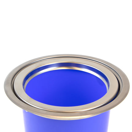 Emuca Cubo de basura empotrable para encimera de cocina Recycle, 1 vaso extraíble de 5/7 litros, Acero inoxidable y Plástico