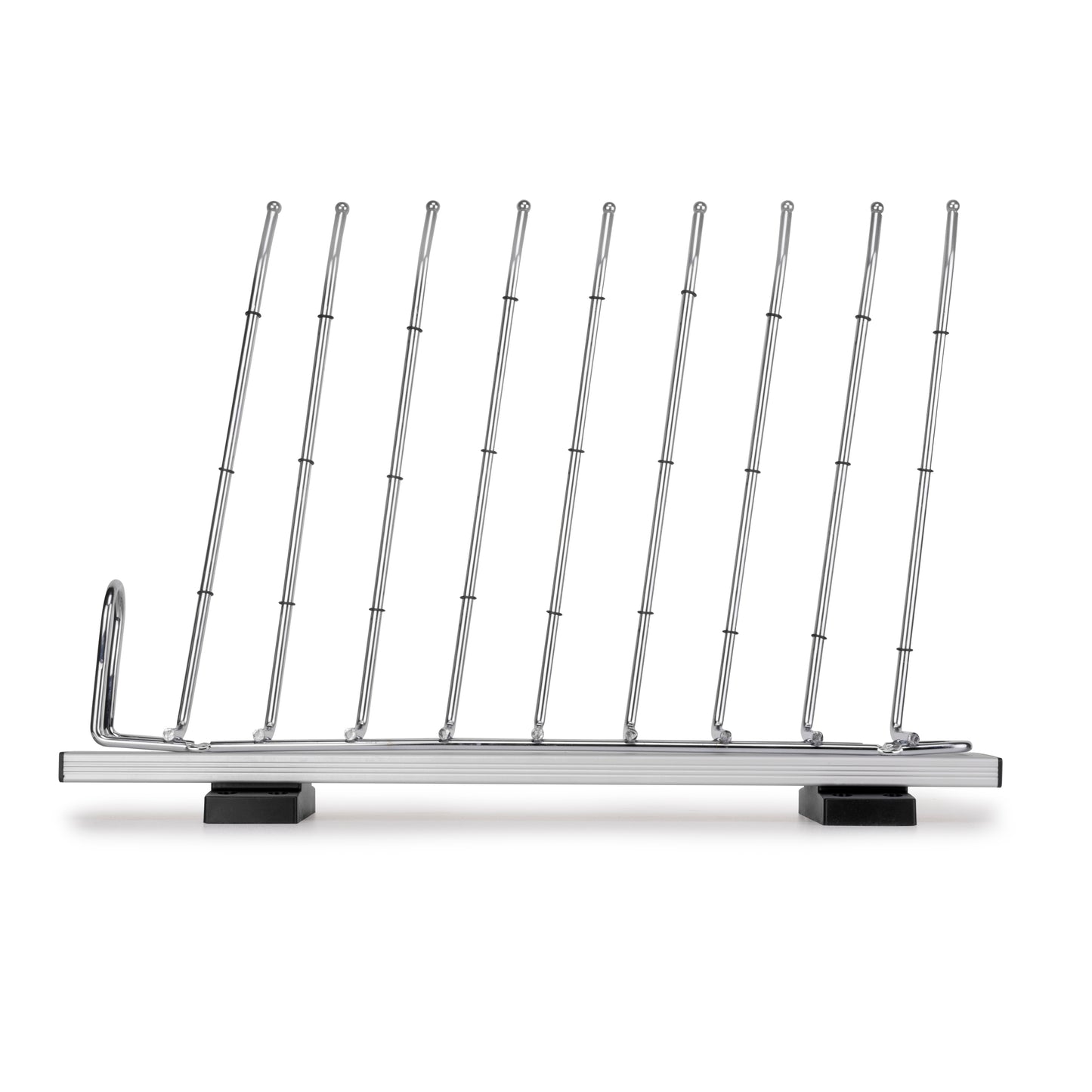 Emuca Side-mounted trouser rack for Self wardrobe, Left hand, Steel and Plastic and Aluminium, Chrome