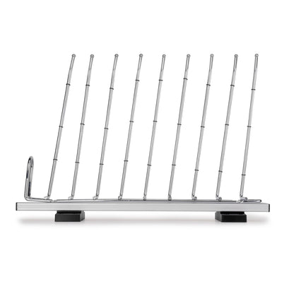 Emuca Side-mounted trouser rack for Self wardrobe, Left hand, Steel and Plastic and Aluminium, Chrome