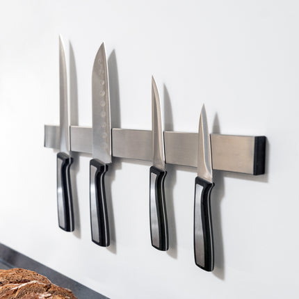 Emuca Barra magnética para cuchillos de cocina, Acero inoxidable
