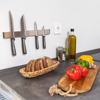 Emuca Magnetic knife bar for kitchen knives, Stainless steel