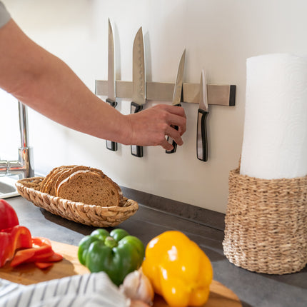 Emuca Barra magnética para cuchillos de cocina, Acero inoxidable