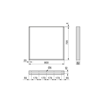 Emuca Juego de patas rectangulares Square para mesa