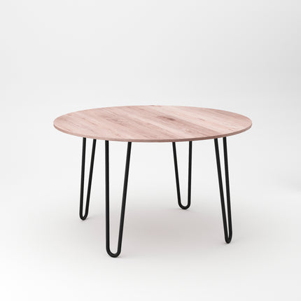 Emuca Lote de 4 patas Hairpin de 2 varillas para mesa, altura 400mm, Acero, Pintado negro