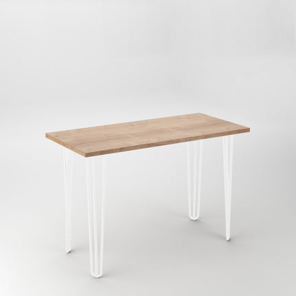 Emuca Conjunto de 4 pés Hairpin com 3 varões para mesa, altura 710 mm