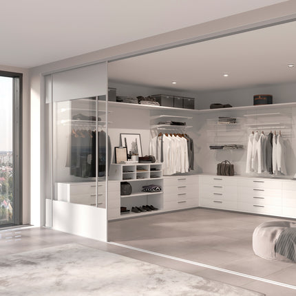 Emuca Conjunto de 4 prateleiras com suportes e placas de fixação à parede Jagmet, comprimento 280 mm, Aço, Pintado a branco