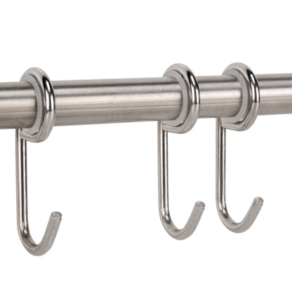 Emuca Supra Adhesive Kitchen Hanger with 5 Hooks, Stainless Steel