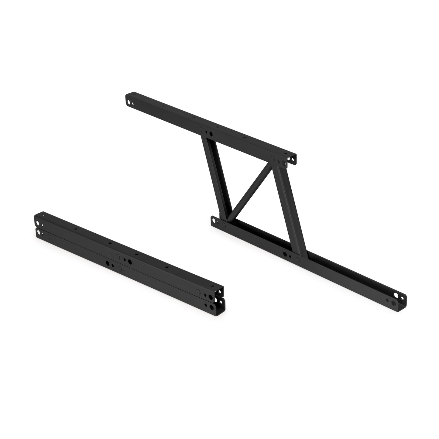 Emuca Lifting mechanism set for coffee tables, allows the table to be raised 135mm, Steel, Black painted