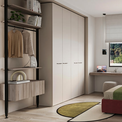 Emuca Kit de soportes para 3 estantes de madera y 1 módulo para la estructura Zero