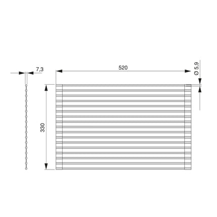 Emuca Escurreplatos flexible y enrollable de silicona, Acero y Plástico, Gris
