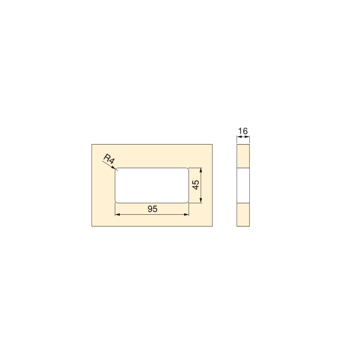 Emuca Plasquare 2 cable grommet for table, Black plastic, Plastic