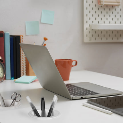 Accesorio porta objetos Pot, blanco/negro, 5 uds