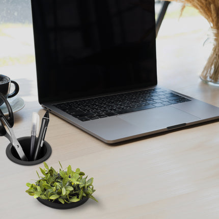 Accesorio porta objetos Pot, blanco/negro, 5 uds