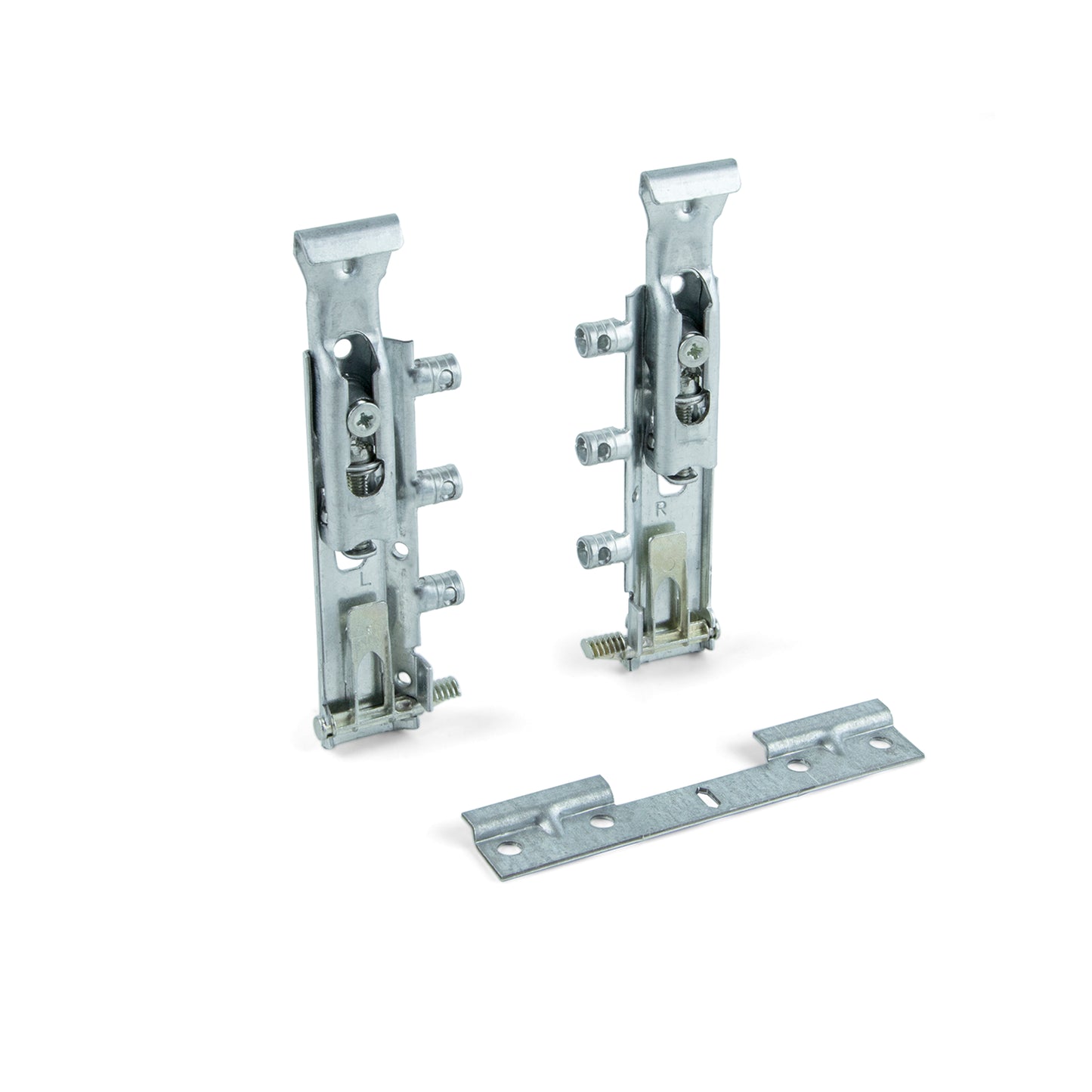 Emuca Set of 5 concealed hanger kits for Levelup1 wall units with plate, Steel, Zinc-plated