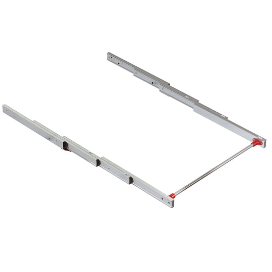 Emuca Guides for Lunch extendable table, Aluminium, Anodized stainless steel