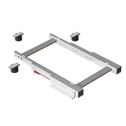 Emuca Corner sliding table guides, aluminium, anodised stainless steel