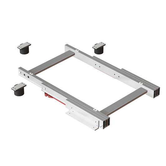 Emuca Corner sliding table guides, aluminium, anodised stainless steel