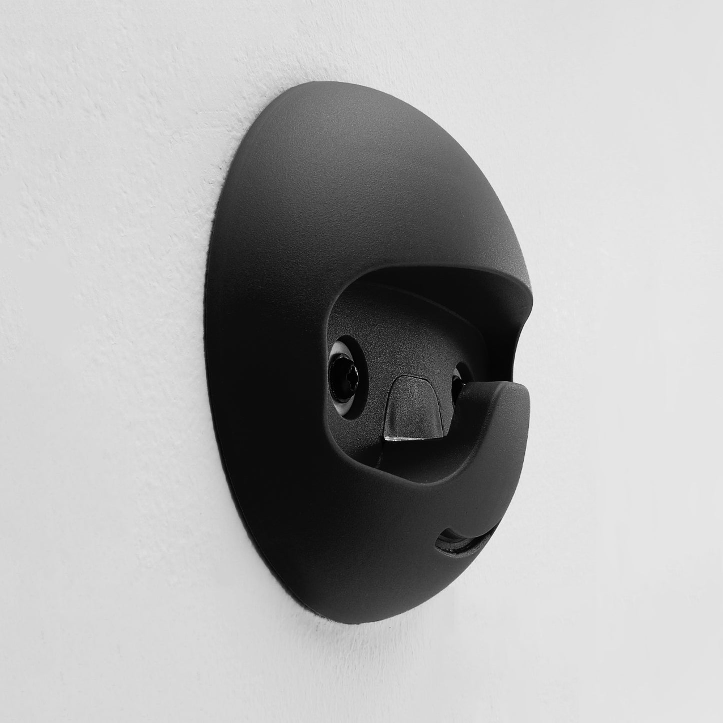 Emuca Napier wall hanger, black painted, plastic