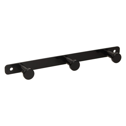 Emuca Hamilton wall hanger, 3 coat racks, black painted, steel